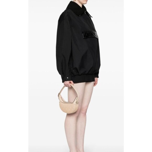 Gucci Supreme Monogram Textured Ophidia GG Half Moon Mini Bag - Picture 2 of 11